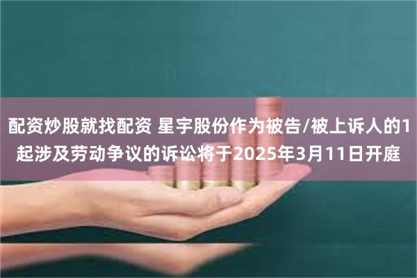 配资炒股就找配资 星宇股份作为被告/被上诉人的1起涉及劳动争议的诉讼将于2025年3月11日开庭