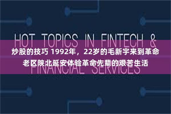 炒股的技巧 1992年，22岁的毛新宇来到革命老区陕北延安体验革命先辈的艰苦生活