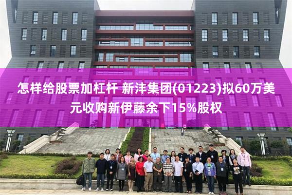 怎样给股票加杠杆 新沣集团(01223)拟60万美元收购新伊藤余下15%股权