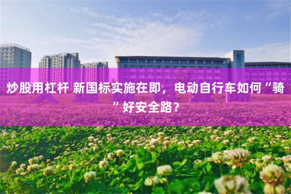 炒股用杠杆 新国标实施在即，电动自行车如何“骑”好安全路？