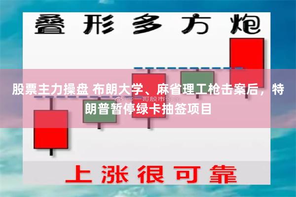 股票主力操盘 布朗大学、麻省理工枪击案后，特朗普暂停绿卡抽签项目